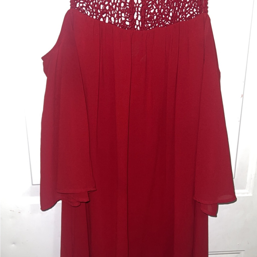 Red Off-Shoulder Dress